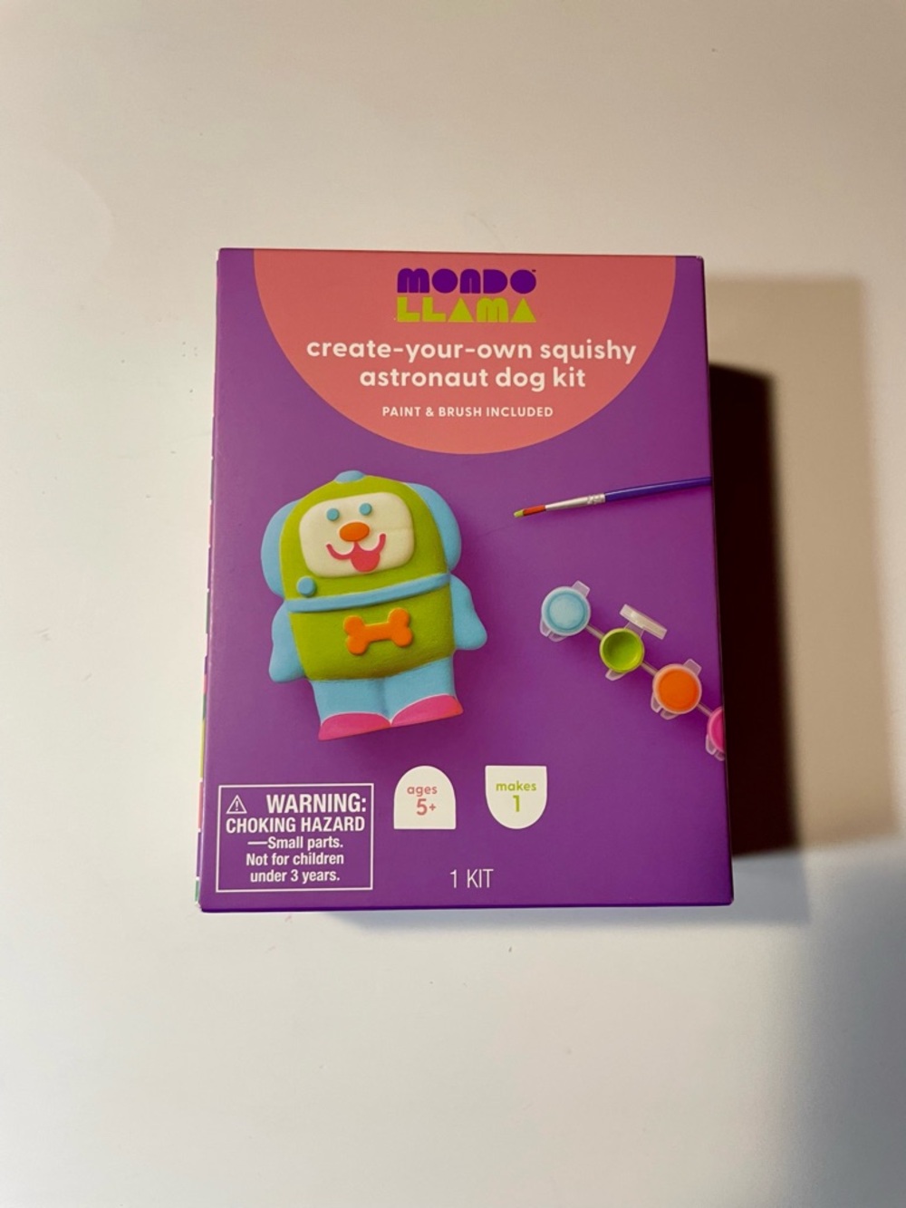 Create-Your-Own Squishy Astronaut Dog Kit - Purple Squeaky Toy DIY Mondo Llama